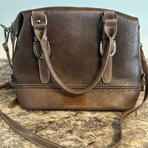 Wrangler Brown Doctor Purse with Crossbody Strap